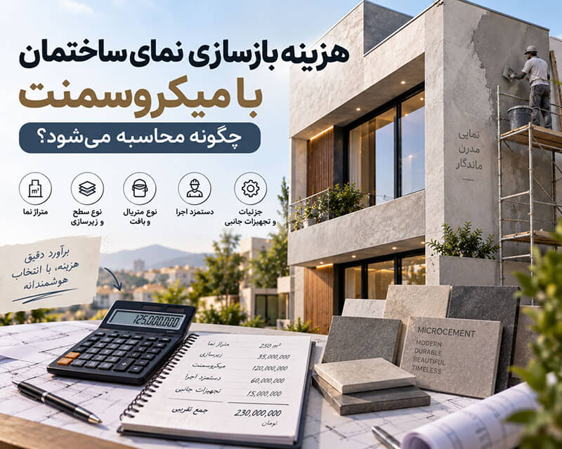 هزینه بازسازی نمای ساختمان با میکروسمنت 
